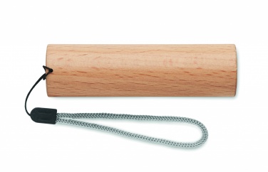 Logo trade corporate gifts picture of: Beech wood rechargeable torch