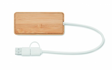 Logotrade promotional giveaways photo of: Bamboo USB 3 ports hub