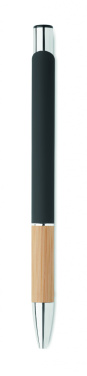 Logotrade corporate gift picture of: Ballpoint pen made of aluminum with a bamboo grip
