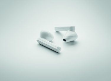 Logo trade corporate gift photo of: TWS earbuds with solar charger