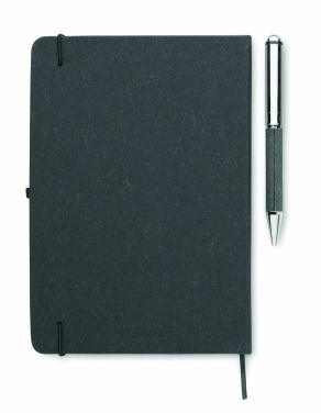 Logotrade promotional merchandise image of: Recycled leather notebook set