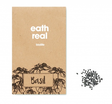 Logo trade advertising products picture of: Basil seeds in craft envelope