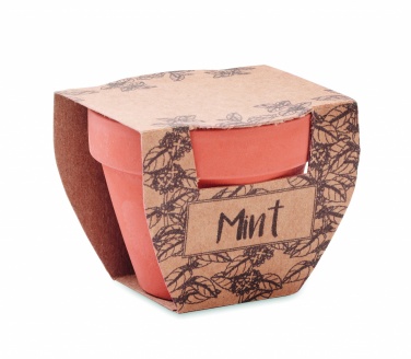 Logo trade promotional products picture of: Terracotta pot mint seeds