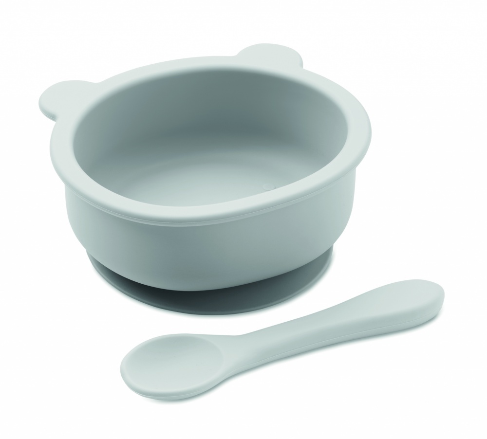 Logotrade promotional gift image of: Silicone spoon, bowl baby set