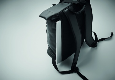 Logotrade promotional gift picture of: Laptop PU Rolltop backpack