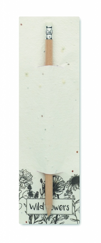 Logo trade corporate gifts picture of: Natural pencil in seeded pouch