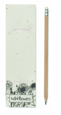 Logotrade promotional giveaway image of: Natural pencil in seeded pouch