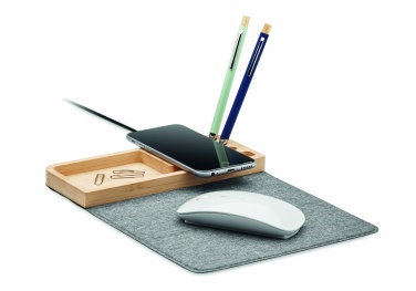 Logotrade promotional gift picture of: Wireless charger in bamboo 15W