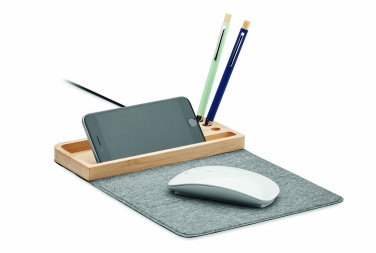 Logotrade corporate gift picture of: Wireless charger in bamboo 15W