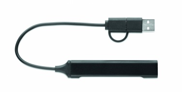 Logo trade promotional items picture of: USB 4 port hub 19 cm