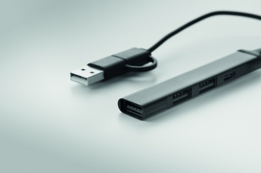 Logo trade promotional items picture of: USB 4 port hub 19 cm