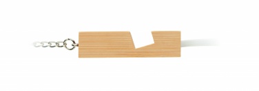 Logo trade promotional items image of: Bamboo key ring and stand Salo