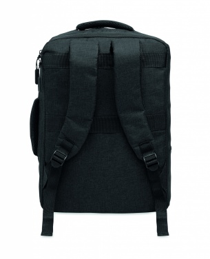 Logo trade promotional merchandise picture of: A safe 15-inch laptop backpack made of 300D RPET with a 210D RPET lining and customizable printing.