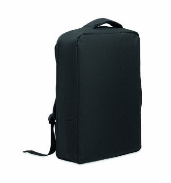 Logo trade promotional item photo of: A safe 15-inch laptop backpack made of 300D RPET with a 210D RPET lining and customizable printing.