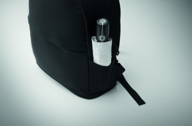 Logo trade corporate gift photo of: A 15-inch laptop backpack made of recycled pre-consumer cotton and recycled polyester with customizable printing.