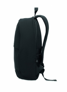 Logo trade promotional gifts picture of: A 15-inch laptop backpack made of recycled pre-consumer cotton and recycled polyester with customizable printing.
