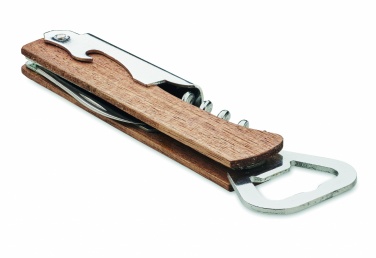 Logo trade corporate gifts image of: 3 in 1 bamboo bottle opener WOOL