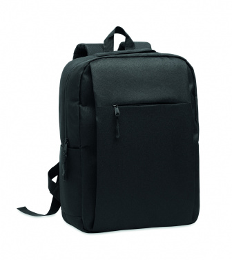 Logotrade corporate gift image of: Slim 15 inch laptop backpack made of 600D RPET polyester with a 210D lining and customizable printing