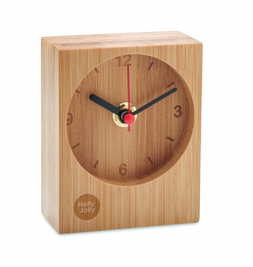 Logo trade advertising product photo of: Bamboo table clock