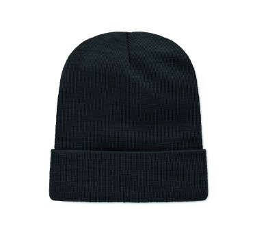 Logo trade corporate gifts picture of: Unisex beanie RPET polyester