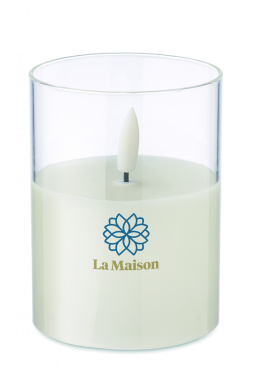 Logo trade promotional product photo of: LED wax candle in glass holder