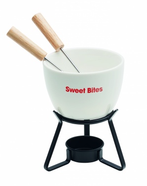 Logo trade promotional products image of: Ceramic fondue set 240 ml