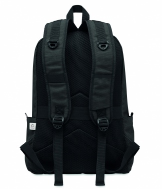 Logo trade promotional products picture of: A 15-inch laptop backpack made of recycled pre-consumer cotton with customizable printing