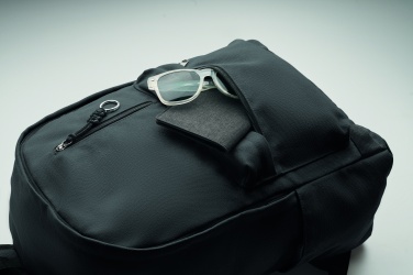 Logotrade corporate gift picture of: A 15-inch laptop backpack made of recycled pre-consumer cotton with customizable printing