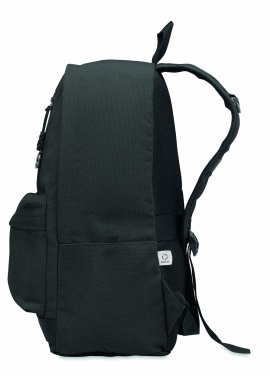 Logo trade promotional merchandise photo of: A 15-inch laptop backpack made of recycled pre-consumer cotton with customizable printing
