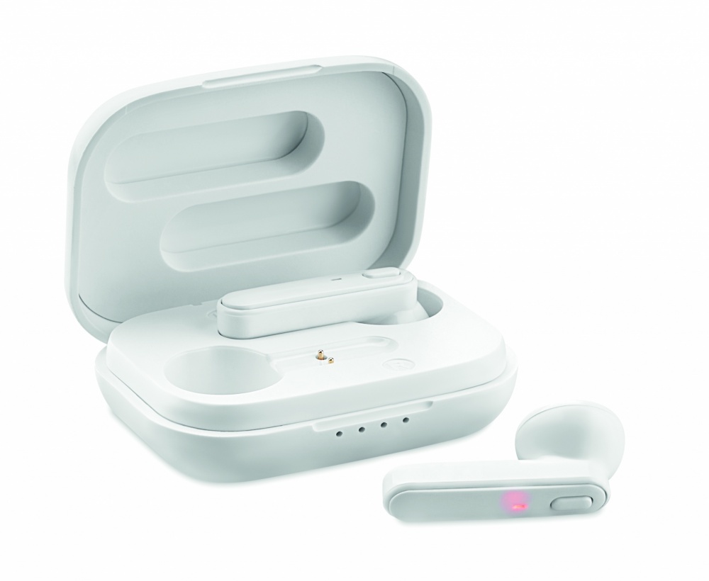 Logo trade corporate gifts image of: TWS earbuds with charging base