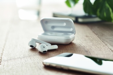 Logo trade corporate gifts picture of: TWS earbuds with charging base