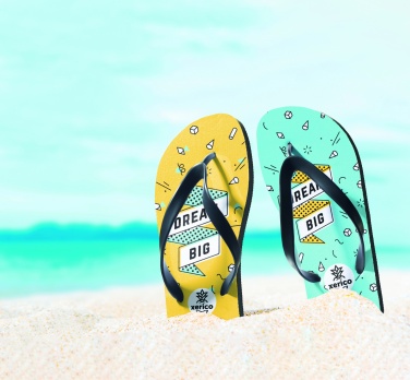 Logo trade promotional giveaways picture of: Sublimation beach slippers