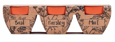 Logotrade corporate gift picture of: Terracotta 3 herb pot set