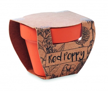 Logo trade promotional merchandise picture of: Terracotta pot 'poppy'
