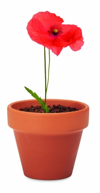Logo trade promotional merchandise picture of: Terracotta pot 'poppy'