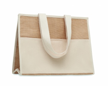 Logotrade promotional product picture of: Jute and canvas cooler bag