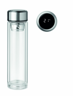 Logo trade business gift photo of: Bottle with touch thermometer