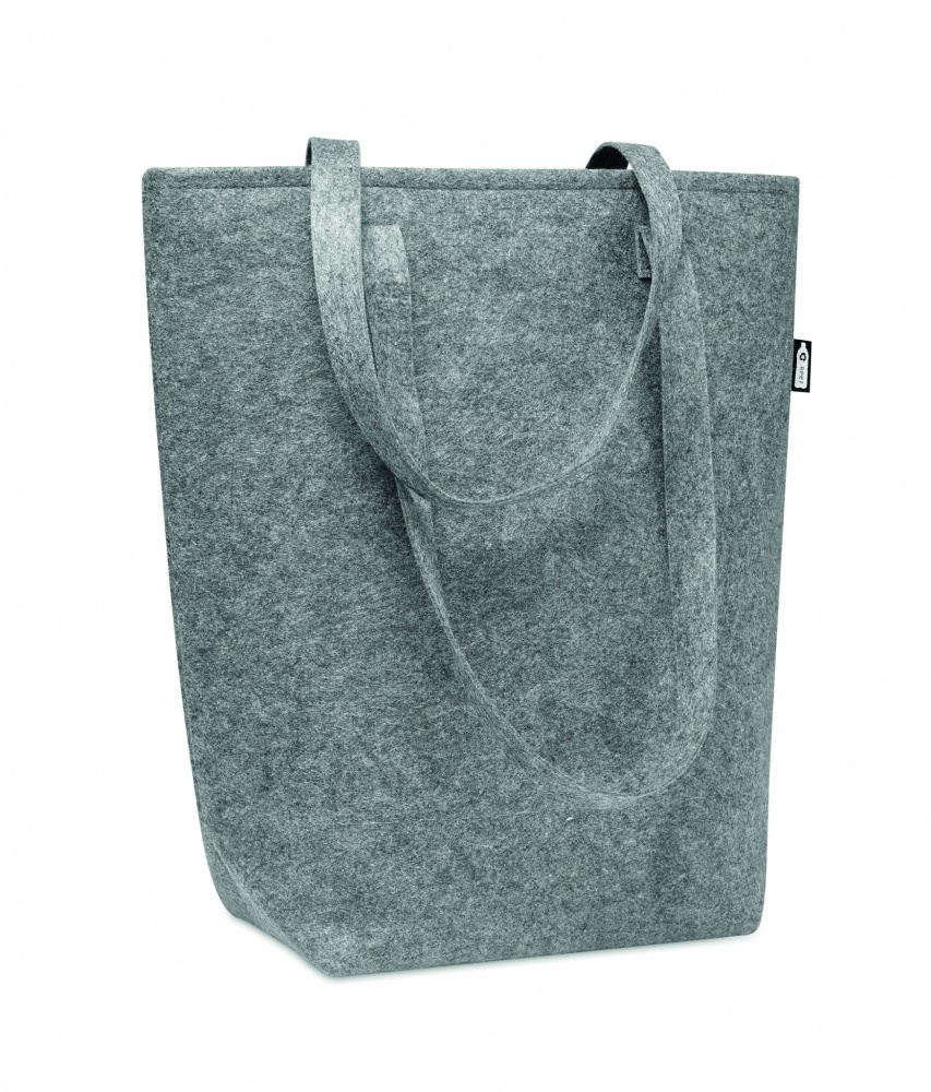 Logo trade corporate gifts image of: RPET felt shopping bag