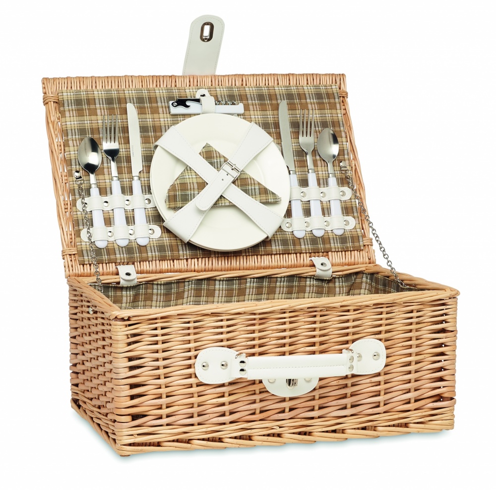 Logotrade promotional gift image of: Wicker picnic basket 2 people