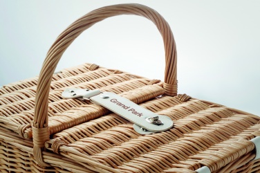 Logotrade promotional item image of: Wicker picnic basket 4 people