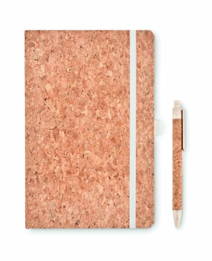 Logotrade business gift image of: A5 cork notebook with pen