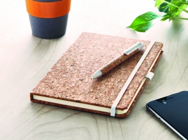 Logotrade promotional merchandise picture of: A5 cork notebook with pen