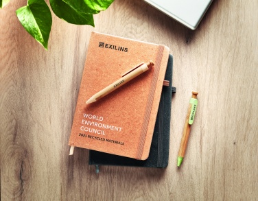 Logo trade promotional items image of: Recycled Leather A5 notebook
