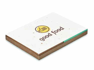 Logo trade promotional gifts image of: Grass/seed paper memo pad