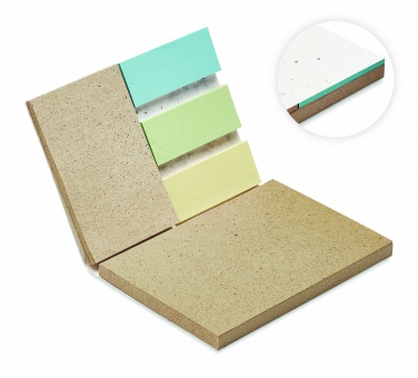 Logo trade promotional giveaway photo of: Grass/seed paper memo pad