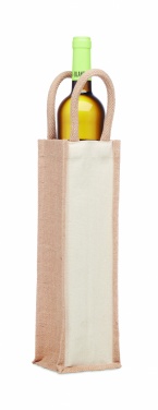 Logo trade corporate gifts picture of: Jute wine bag for one bottle