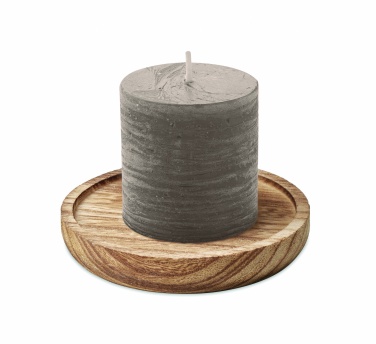 Logotrade promotional products photo of: Candle on round wooden base