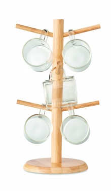 Logo trade advertising product photo of: Bamboo cup set holder