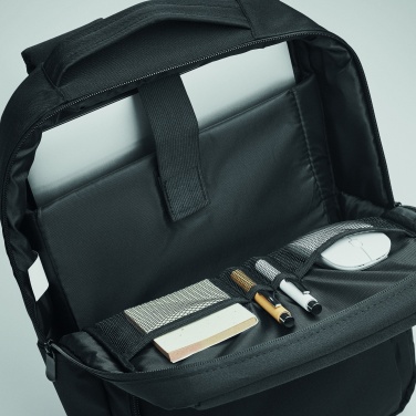 Logo trade promotional giveaways image of: Laptop backpack in 300D RPET
