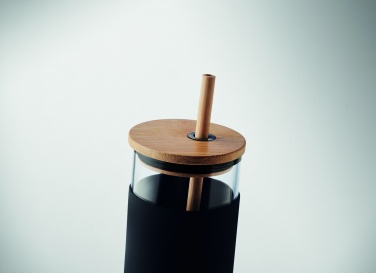 Logotrade promotional merchandise image of: Glass tumbler 450ml bamboo lid